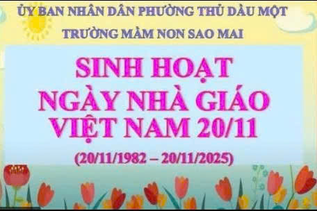 Sinh hoạt ngày Nhà giáo Việt Nam 20/11 Lớp Chồi 2