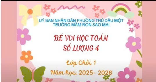 Bé vui học toán "Số 4" Chồi 1